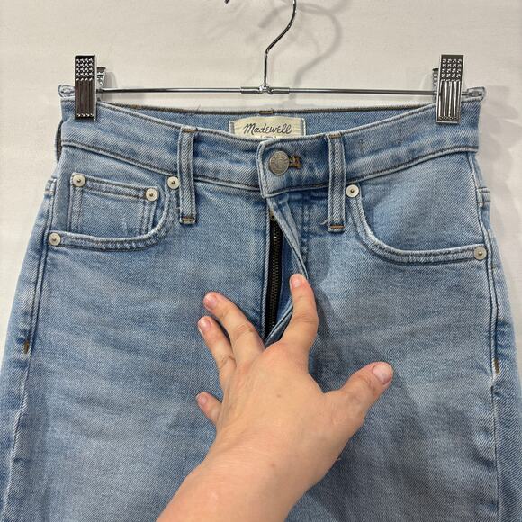 Madewell Size 23 Petite The Perfect Vintage Jeans High Rise Coffey Distressed - Picture 13 of 16